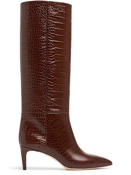 60mm Stiletto croc embossed boots | Luisaviaroma