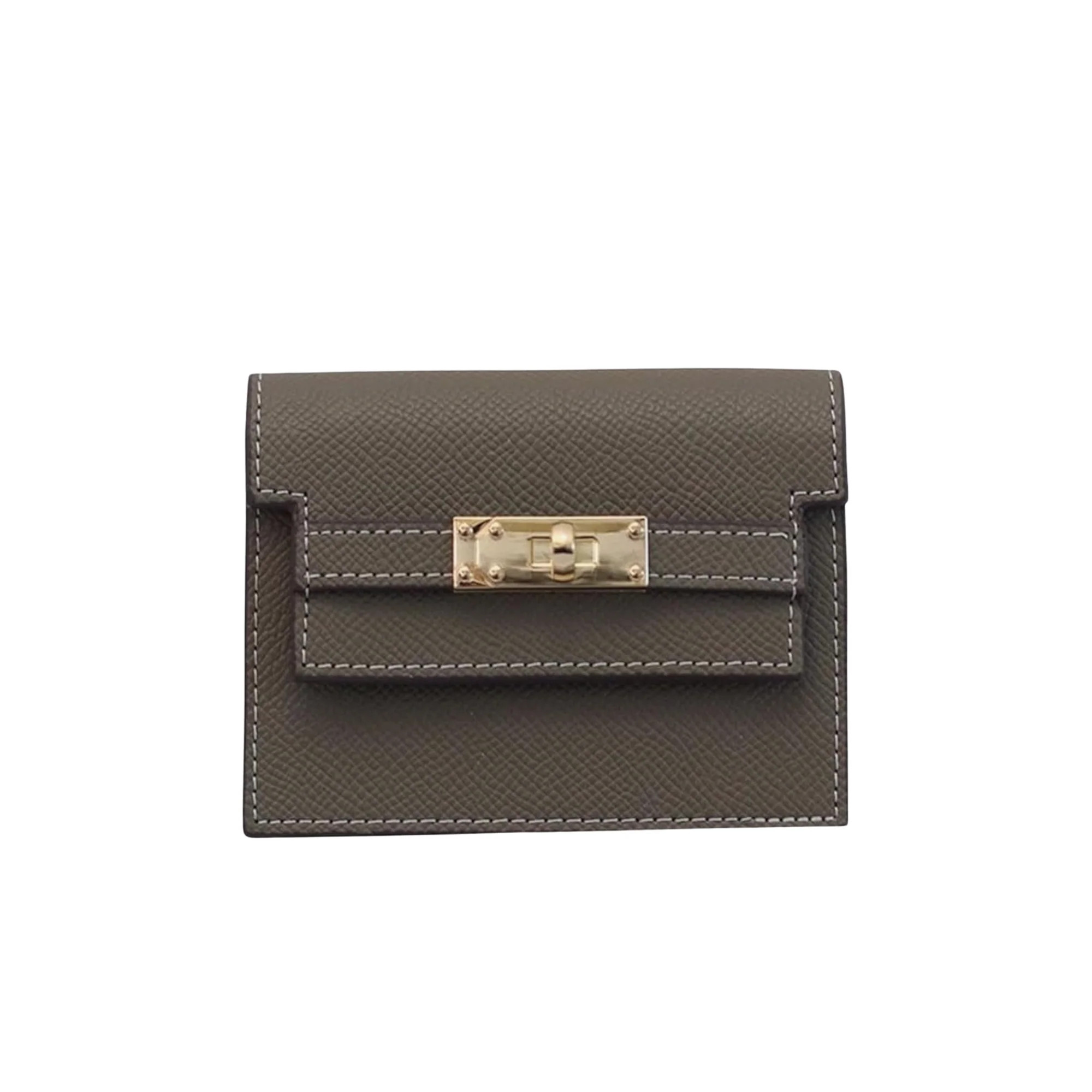 Kelly Card Holder - Gray (Accordion Style - Genuine Leather) | Sea Marie Designs