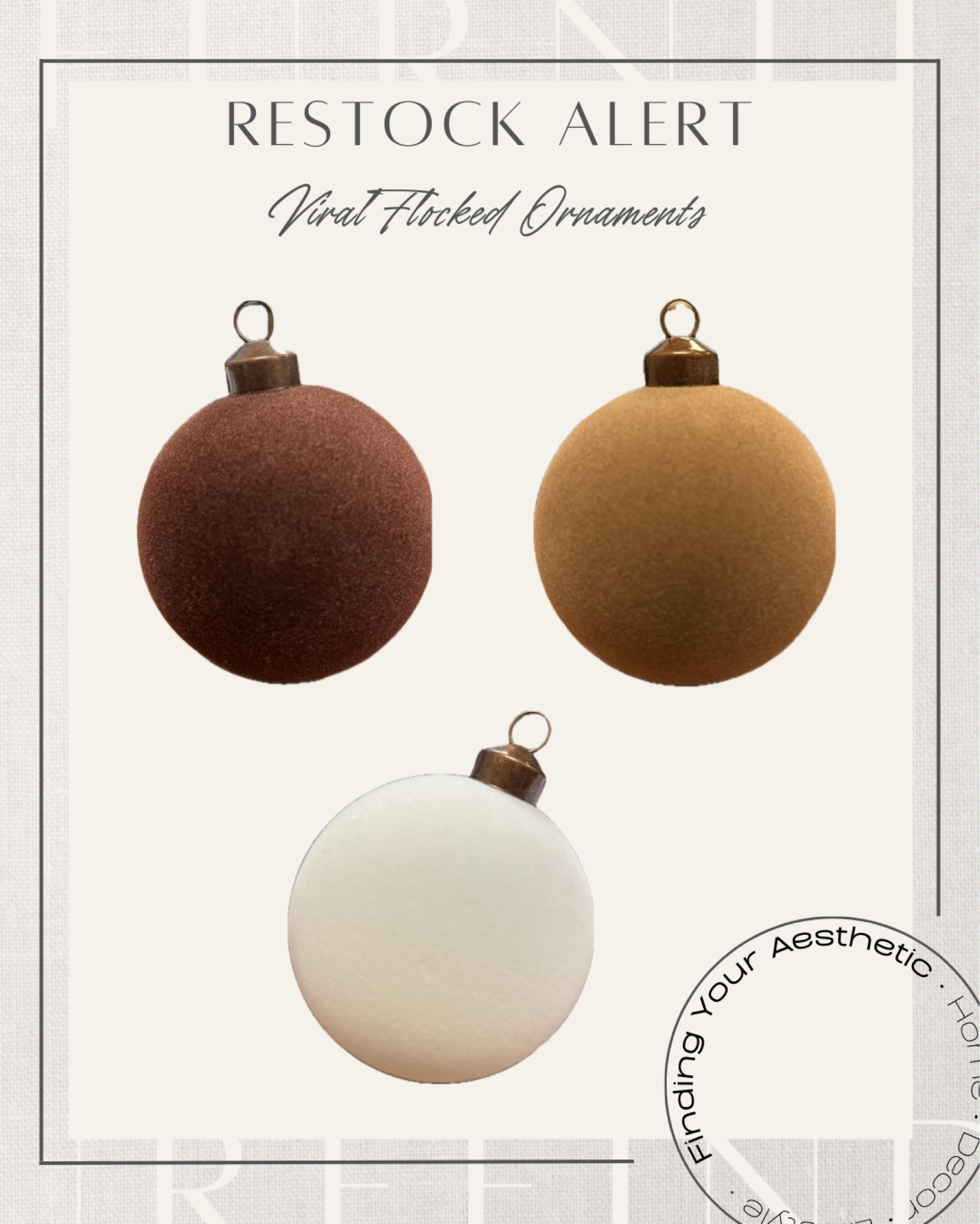 These viral McGee & co flocked ornaments dupes sold out SO EARLY last year - I couldn't find them in early October! 

They are in stock to ship now - they are under $20 for the large set! 

Christmas ornaments // velvet ornaments // neutral Christmas // viral holiday // Christmas in July 

#LTKHome #LTKSeasonal #LTKFindsUnder50