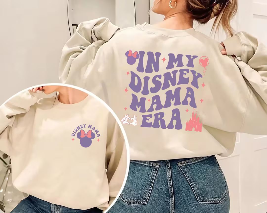 In My Disney Mom Era Sweatshirt, Minnie Mouse Mom Shirt, Disney Mom Shirt, Disney Mama Shirt, Dis... | Etsy (US)