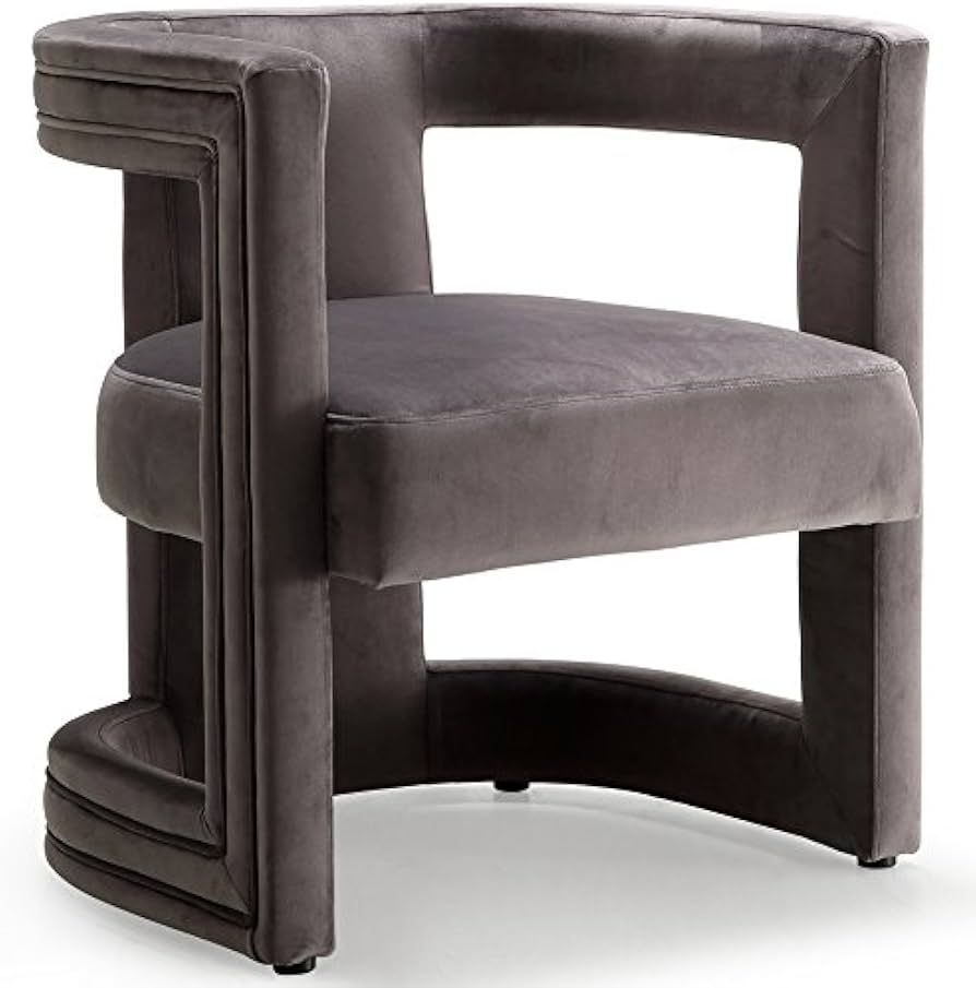 Meridian Furniture Blair Collection Modern | Contemporary Velvet Accent Chair with Upholstered Ba... | Amazon (US)