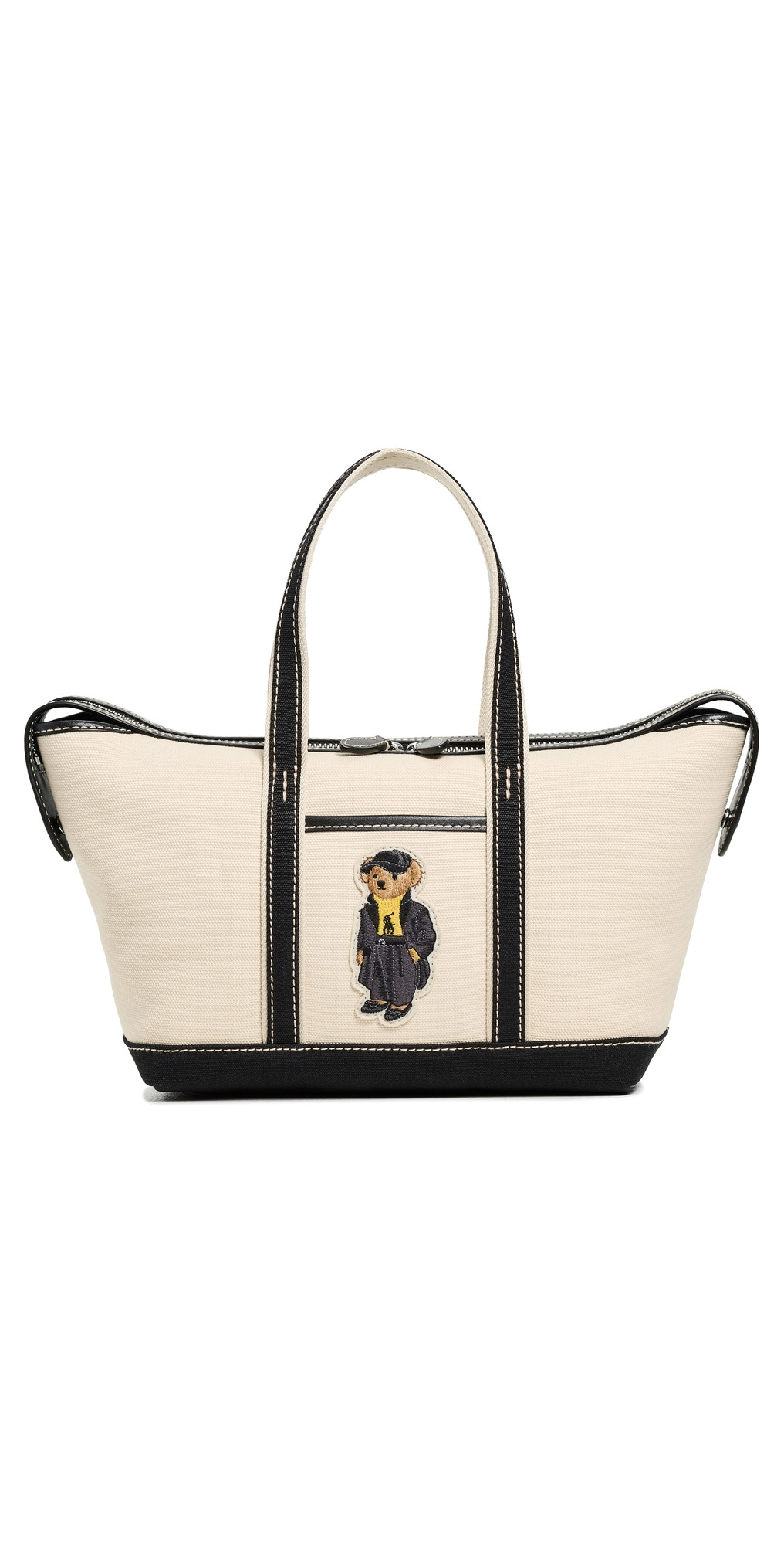 Polo Ralph Lauren Holiday Bear Mini Shopping Tote Ecru/Black One Size | Shopbop