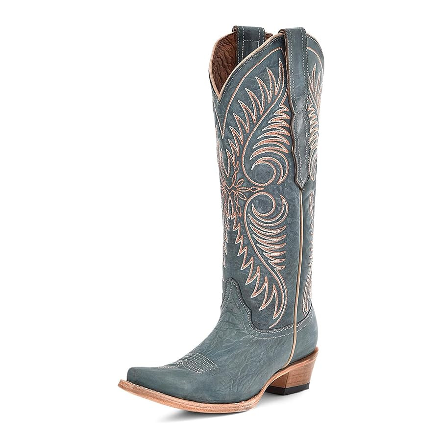 CORRAL Women's Circle G Embroidery Urban Western Outdoor Cowgirl Style Snip Toe Knee-High Pig Lin... | Amazon (US)