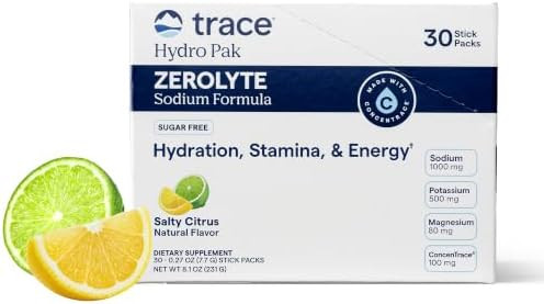 Trace Minerals ZeroLyte Electrolyte Powder Mix — Zero Sugar Hydration Mix — Ancient Sea Salt ... | Amazon (US)