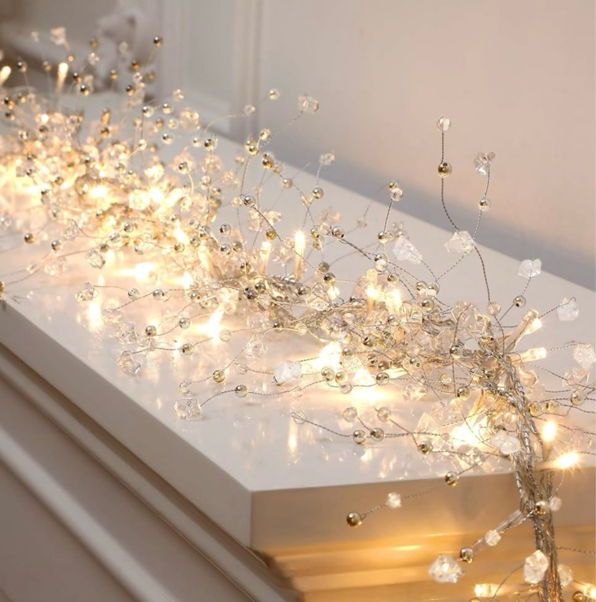 My lighted garland but battery powered! No ugly chords to hide! ✨

#LTKSeasonal #LTKHome #LTKHoliday