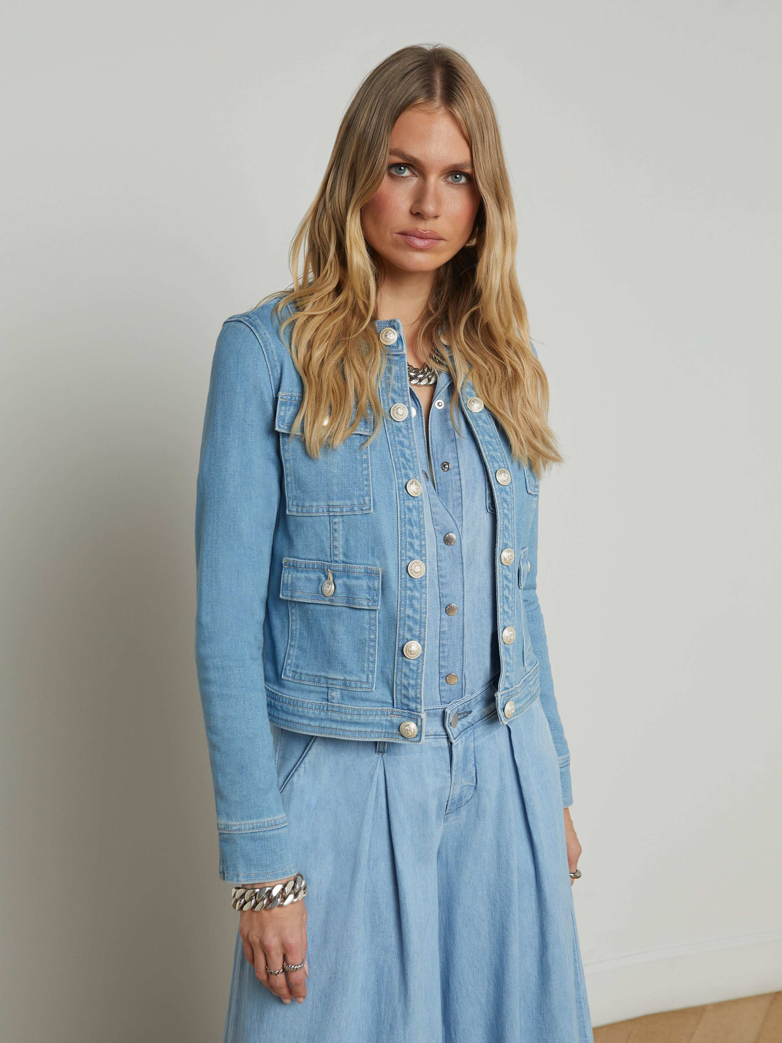 L'AGENCE - Yari Denim Jacket in Euclid | L'Agence