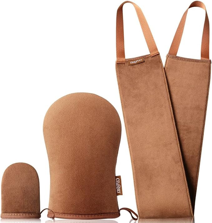 Tanning Mitt Applicator - Fake Tan Mitt Set with velvet Tanning Mit for Self Tan Mitt glove, Back... | Amazon (UK)