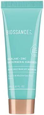 Biossance Squalane + Zinc Sheer Mineral Sunscreen. SPF 30 PA+++ Zinc Oxide Sunscreen That Protects a | Amazon (US)