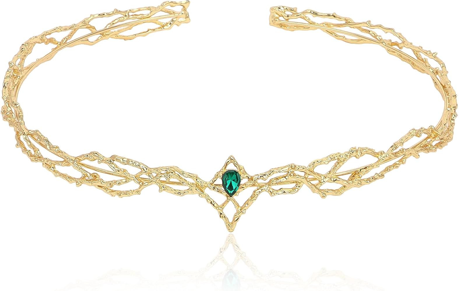 ANBALA Rhinestone Fairy Crown for Women Crystal Elf Crown Silver/Gold Circlet Costume Headwear fo... | Amazon (US)