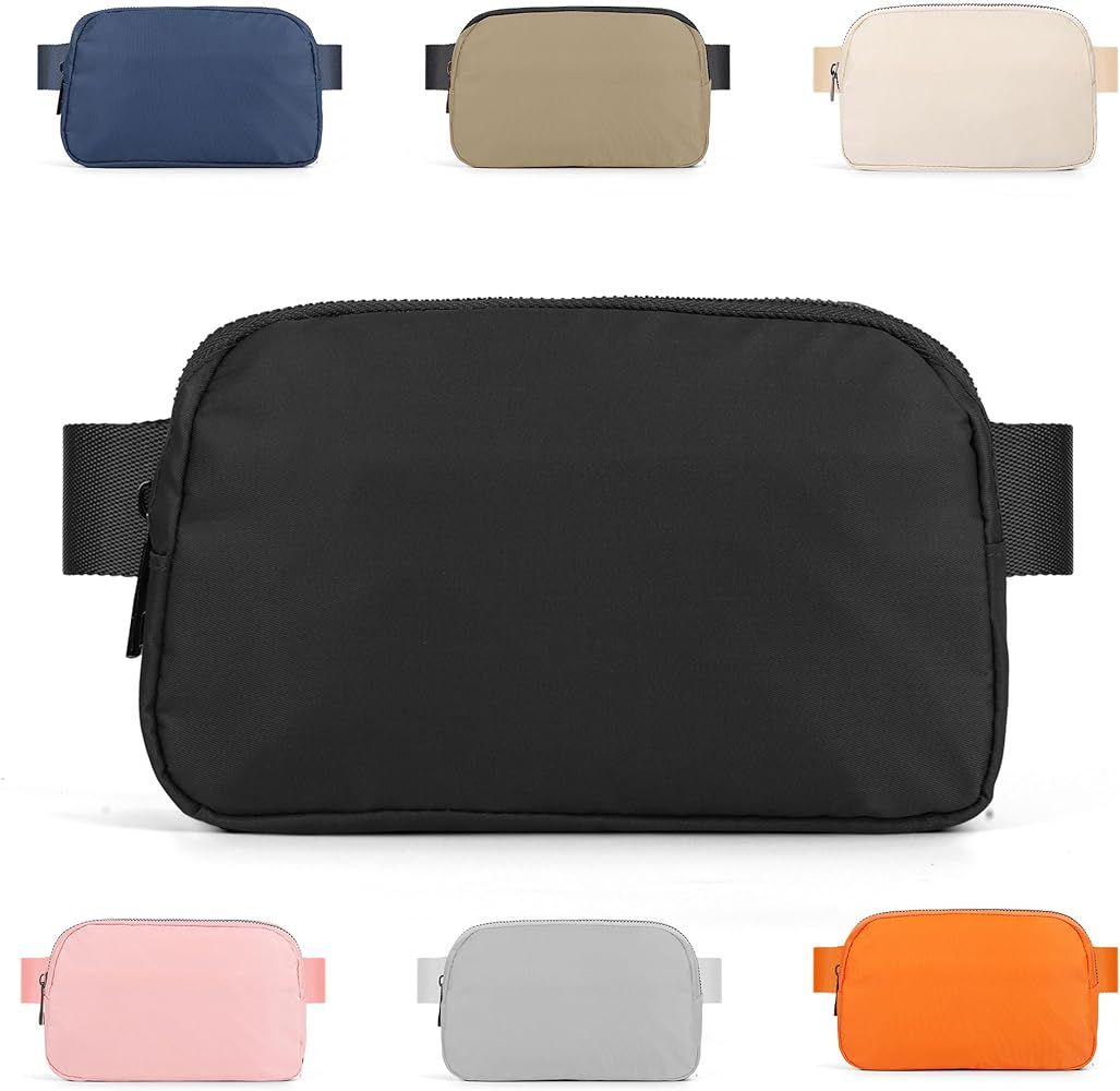 ZPN Mini Fanny Pack Black Belt Bag for Women and Men, Fashionable Waterproof Waist Pack with Adju... | Amazon (US)
