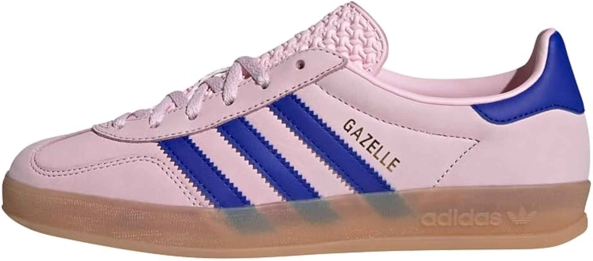adidas Gazelle Indoor Women's Sneakers, Clear Pink/Lucid Blue/Gum, Size 6 | Amazon (US)