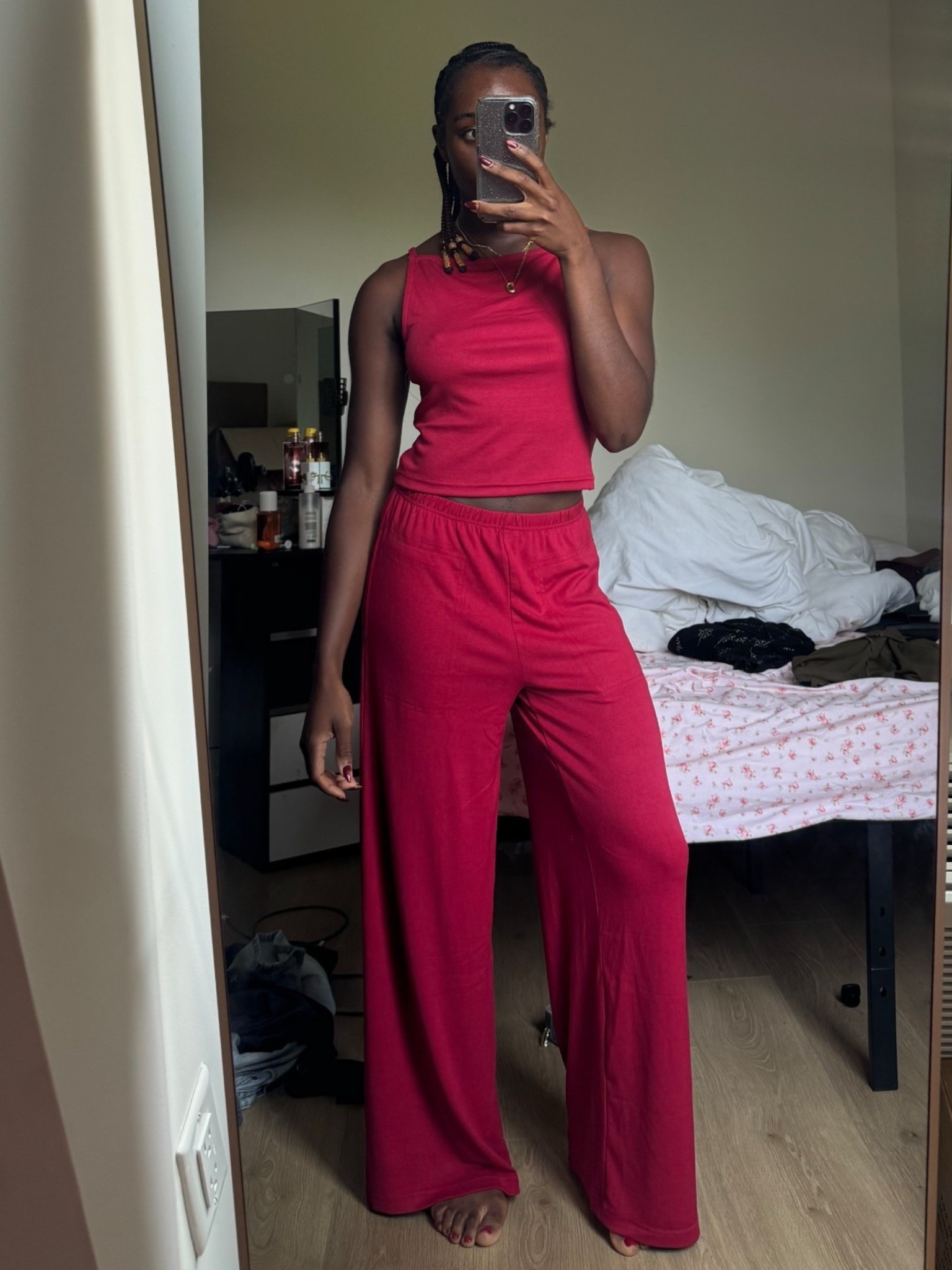 Red lounge set from free people 