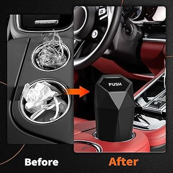 HOTOR Car Trash Can with Lid - 2 Pack, Car Accessories for Interior, Leakproof Vehicle Garbage Ca... | Amazon (US)
