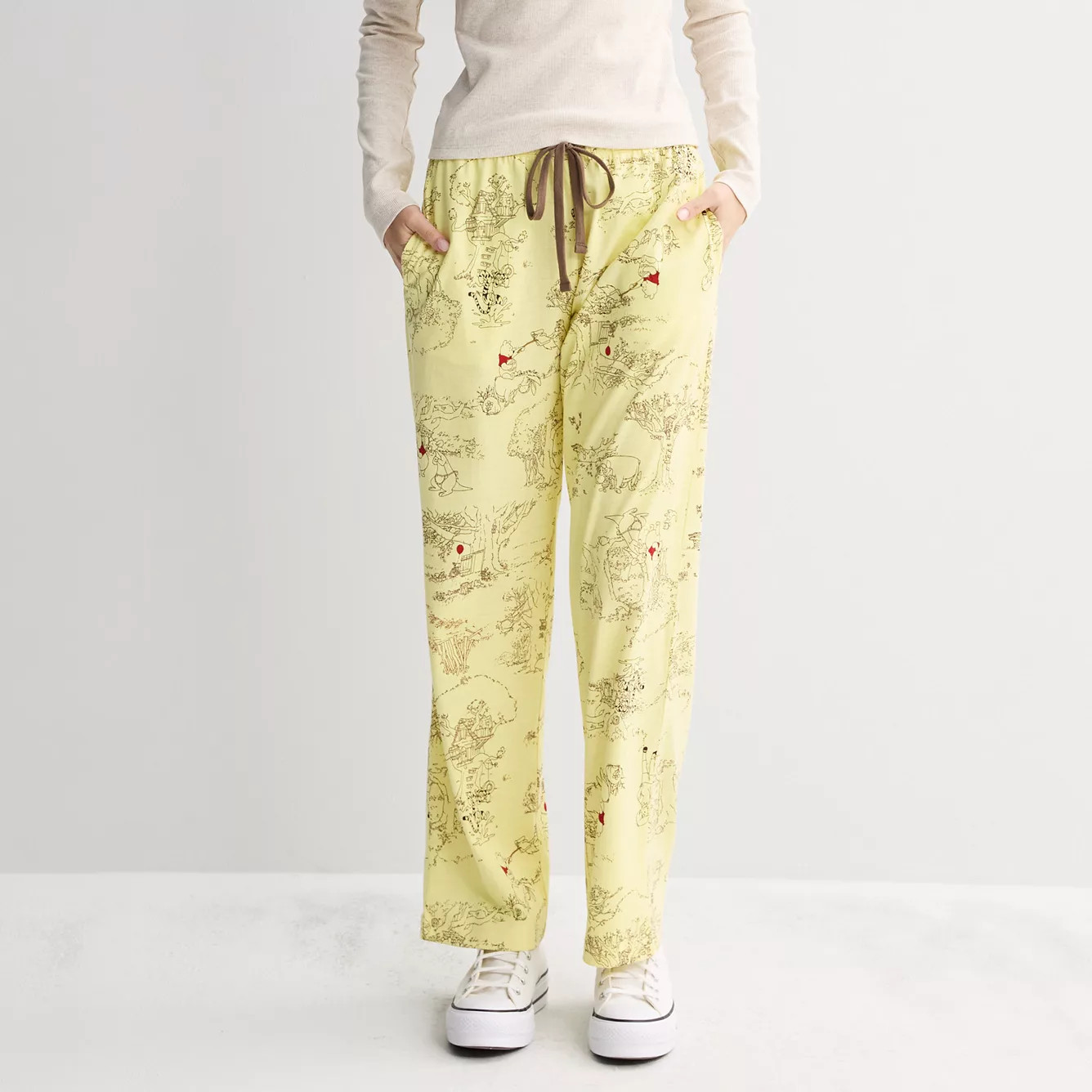 Juniors' Disney's Winnie the Pooh Allover Print Pants | Kohl's