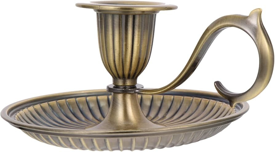 BESPORTBLE Retro Taper Candle Holder, Vintage Candlestick Holders with Handle Simple Candlelight ... | Amazon (US)