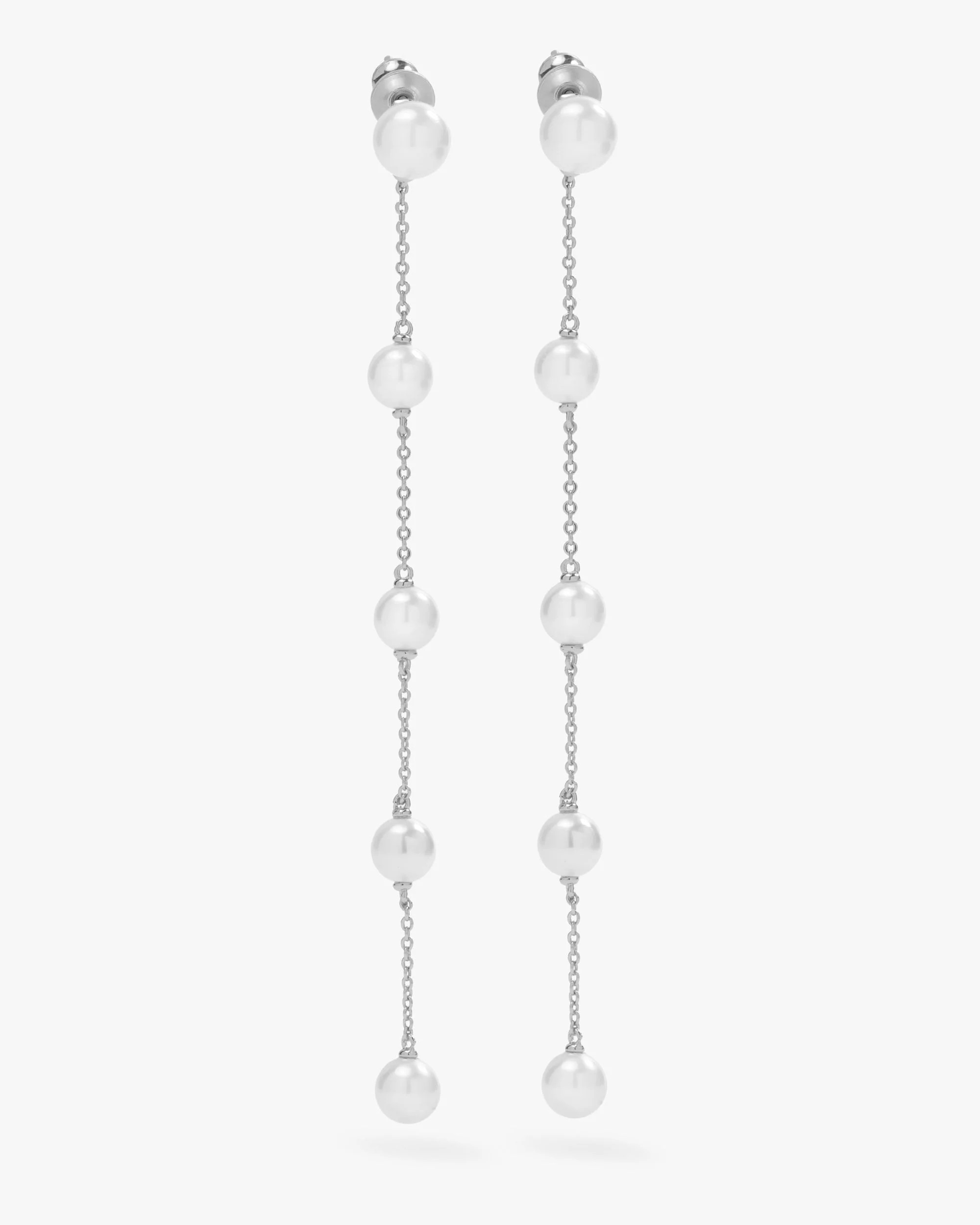 Perfect Pearl Waterfall Earrings - Silver | Melinda Maria Jewelry