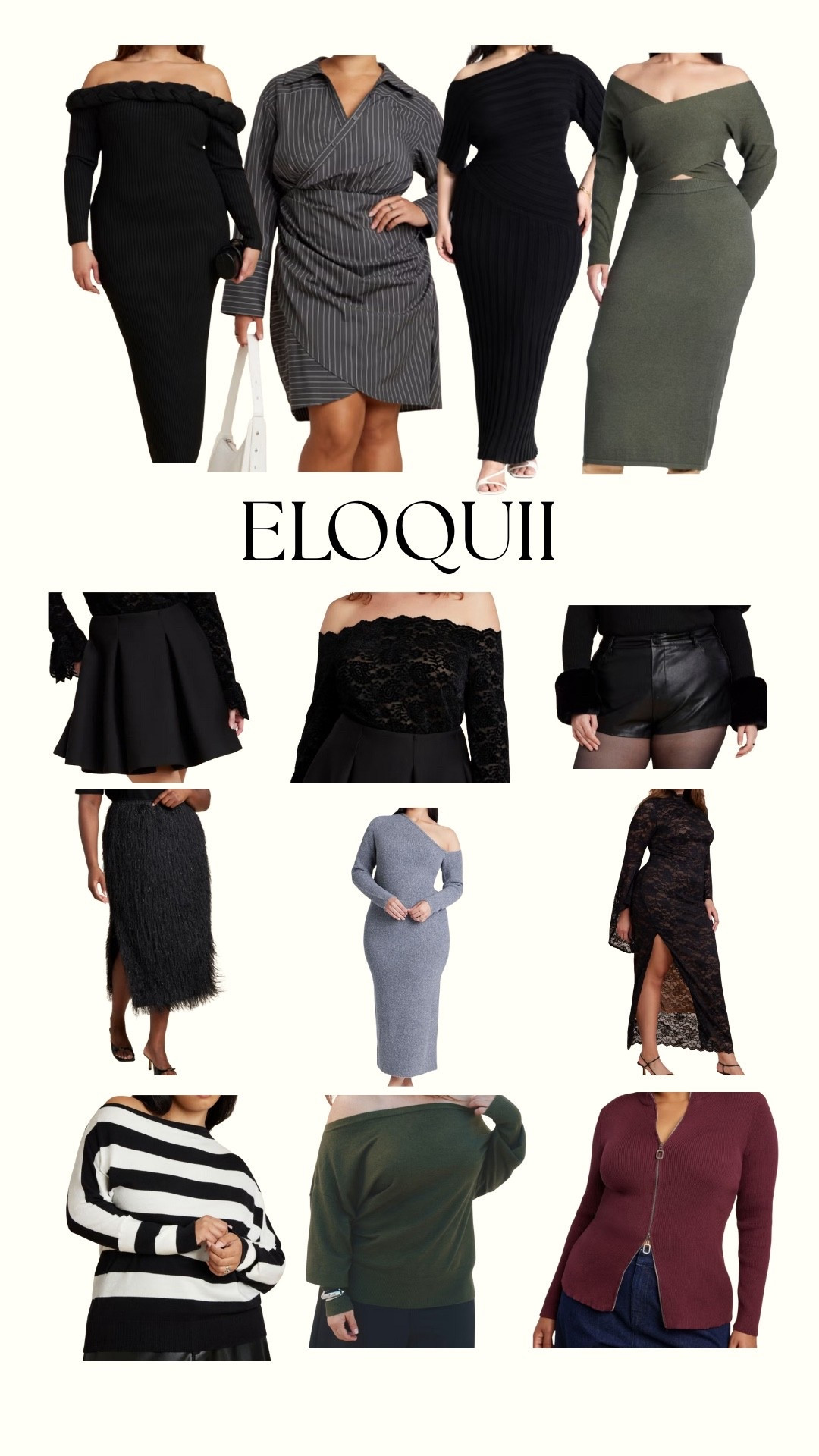Recent Eloquii purchases🤩 
So many great finds for winter! From sweater dresses, bottoms perfect for the holidays and amazing sweaters options🫶🏼 

#LTKPlusSize #LTKFindsUnder50 #LTKFindsUnder100