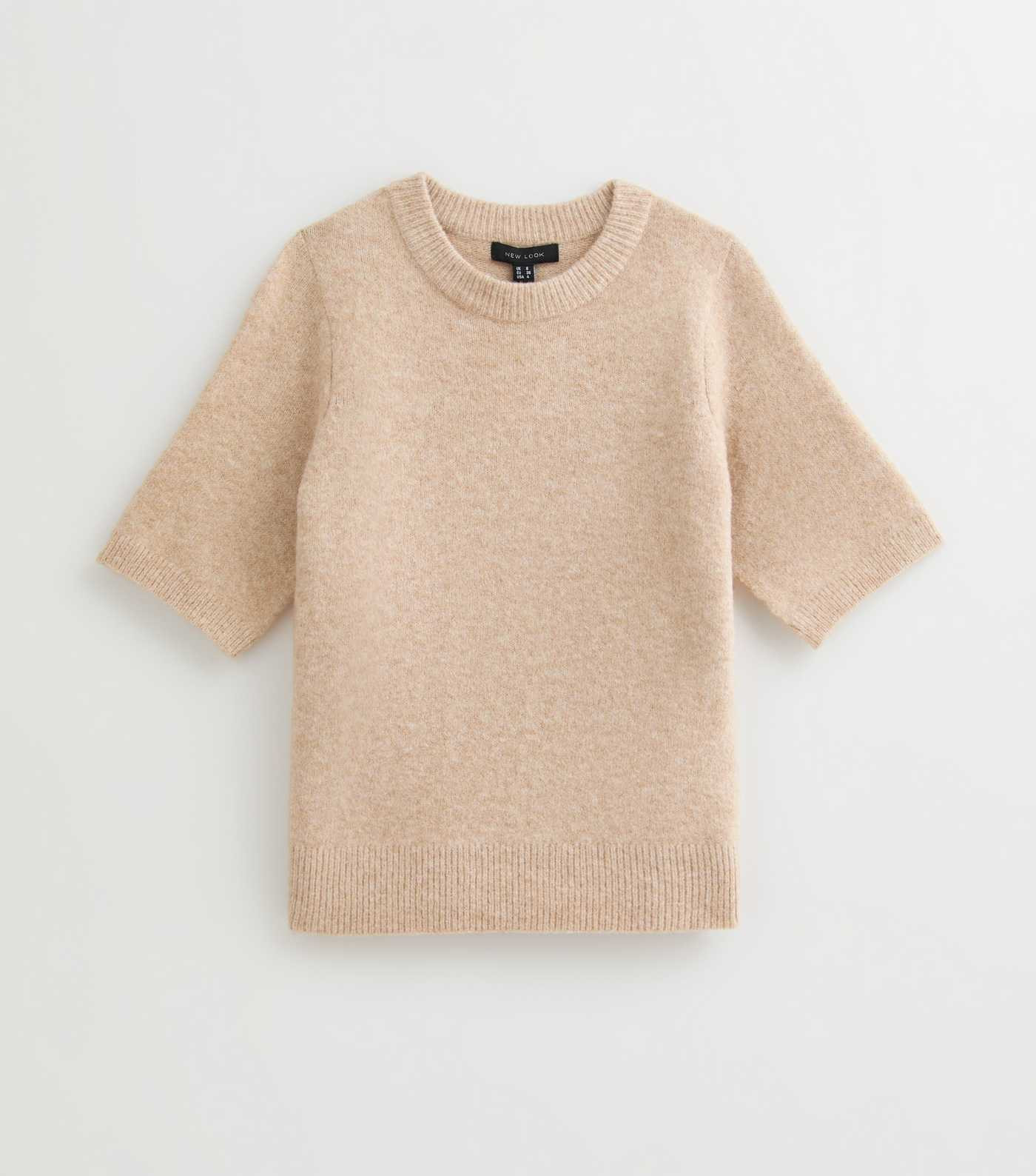 Camel Short Sleeve Midweight Knit Tee | New Look | New Look (UK)