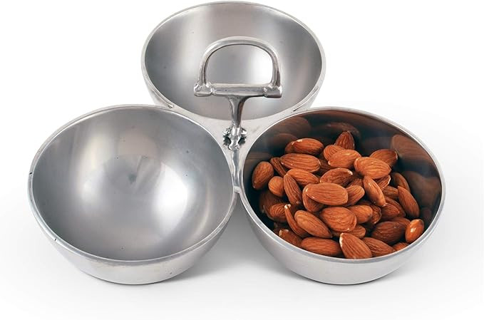 Arthur Court Equestrian Horse 3 Bowl Nut Snacks Candy Dish Bowl Ensemble - Cast Aluminum Hand Pol... | Amazon (US)