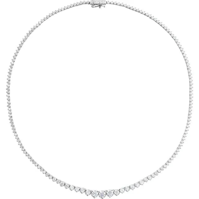 Graduated Tennis Necklace | Diamond Aupair