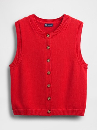 Cropped Cardigan Sweater Vest | Gap (US)