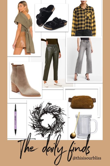 Today’s daily fines! Amazon finds, Halloween wreath, booties on sale, faux leather pants, Sherpa belt bag and more!