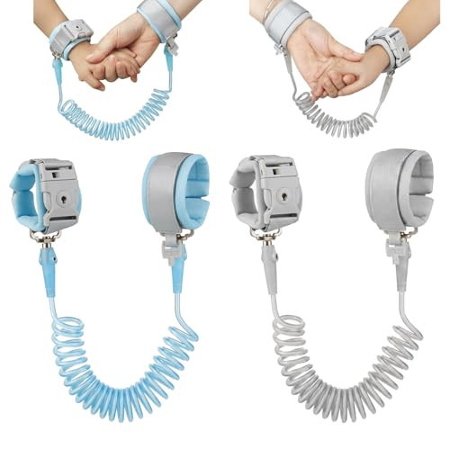 PandaEar 2 Pack Anti Lost Wrist Link, Toddler Harness Walking Leash Safety Child Wristband Leashes for Babies Kids | Amazon (US)