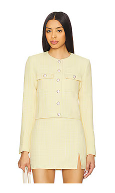 MORE TO COME Willow Crop Jacket in Baby Yellow from Revolve.com | Revolve Clothing (Global)