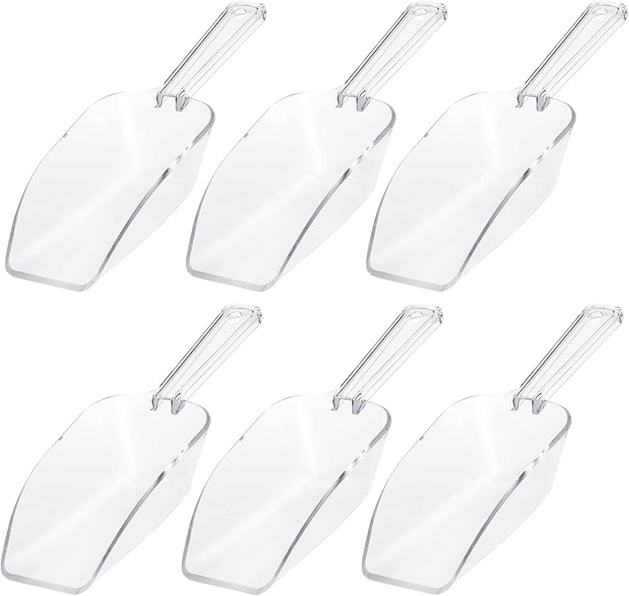 Ice Scoop Candy Buffet Containers Scoopers, Hmxpls Clear Plastic Scoop for Popcorn Cookie Candy B... | Amazon (US)