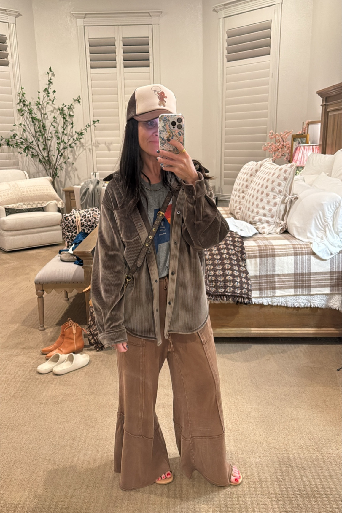 For those asking…linking literally everything I can! Wearing XS in shacket, (my color is sold out), S in wide-leg pants, L in tee for my favorite oversized fit. Found similar shacket on Amazon with great reviews! I am 5’1 for reference! :) My Euro pillow shams have been sold out forever, so hoping they are still available!

#LTKOver40 #LTKTravel #LTKHoliday