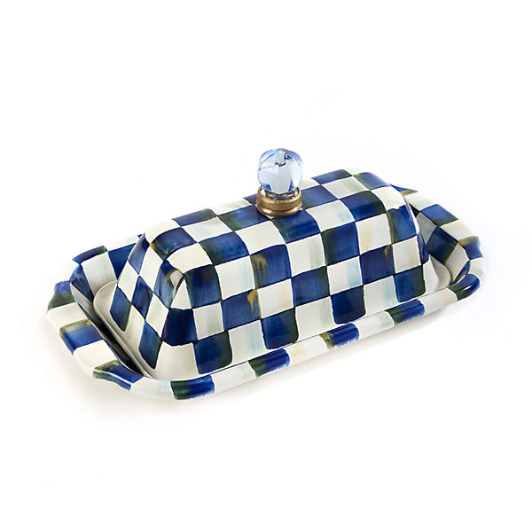 MacKenzie-Childs Royal Check Butter Box | MacKenzie-Childs