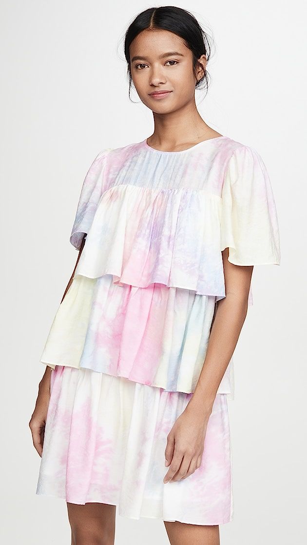 Shirring A-Line Short Dress | Shopbop