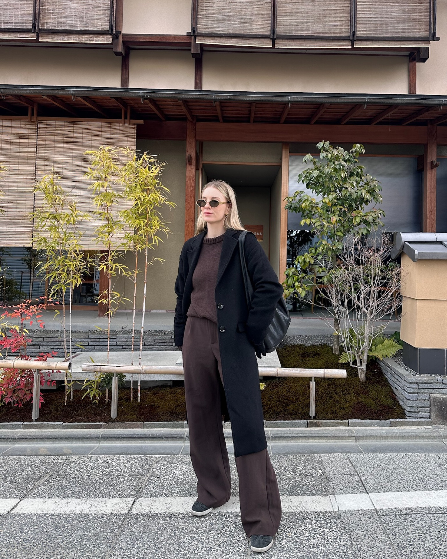 Outfit 1 in Japan: cosy and comfy in a matching set and wool coat. 
Sizing: pants 8, jumper 8, coat 10. 

#LTKtravel #LTKaustralia #LTKworkwear
