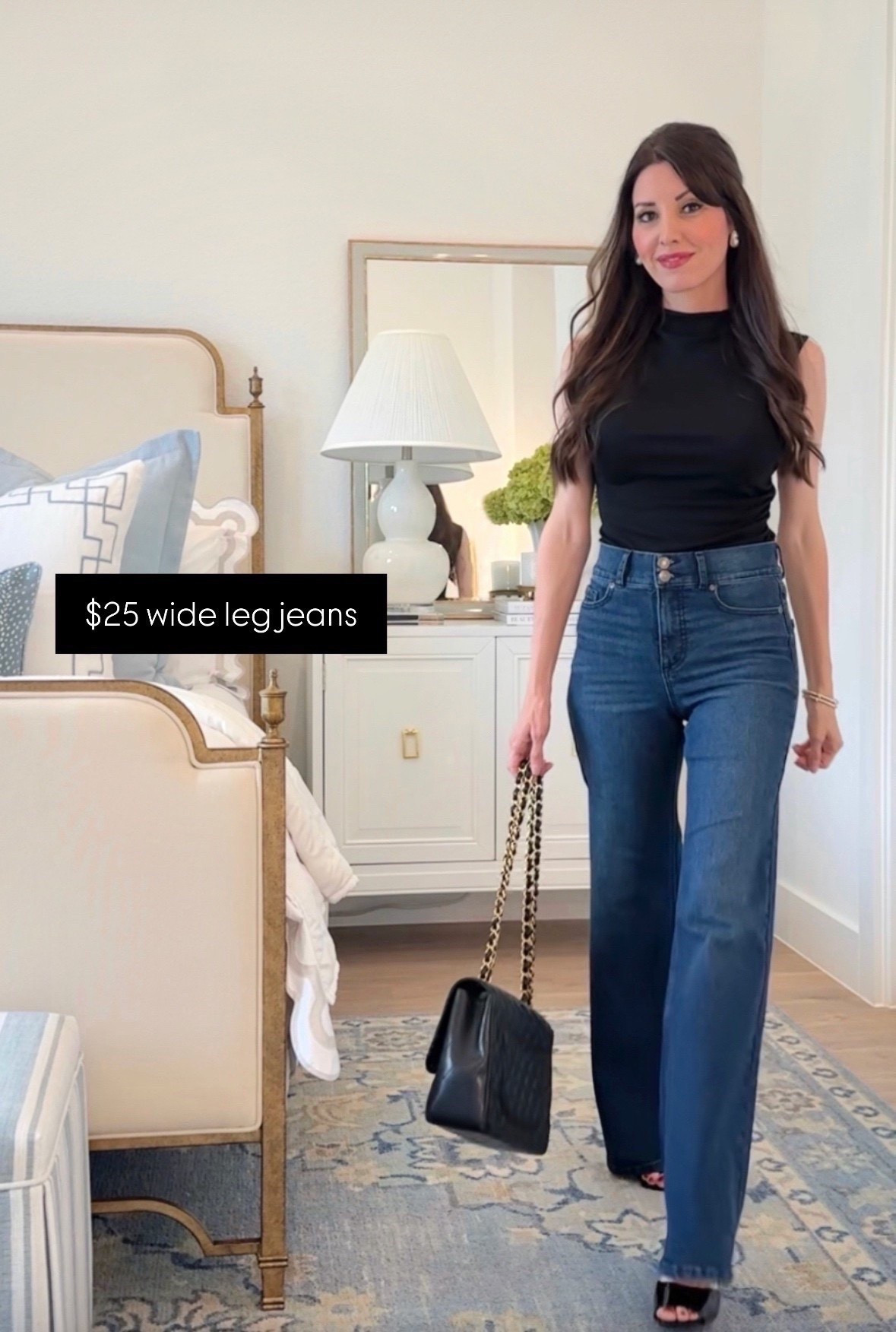 Wide-leg denim that looks designer but is totally affordable! I love the new lighter wash - stretchy and flattering! 