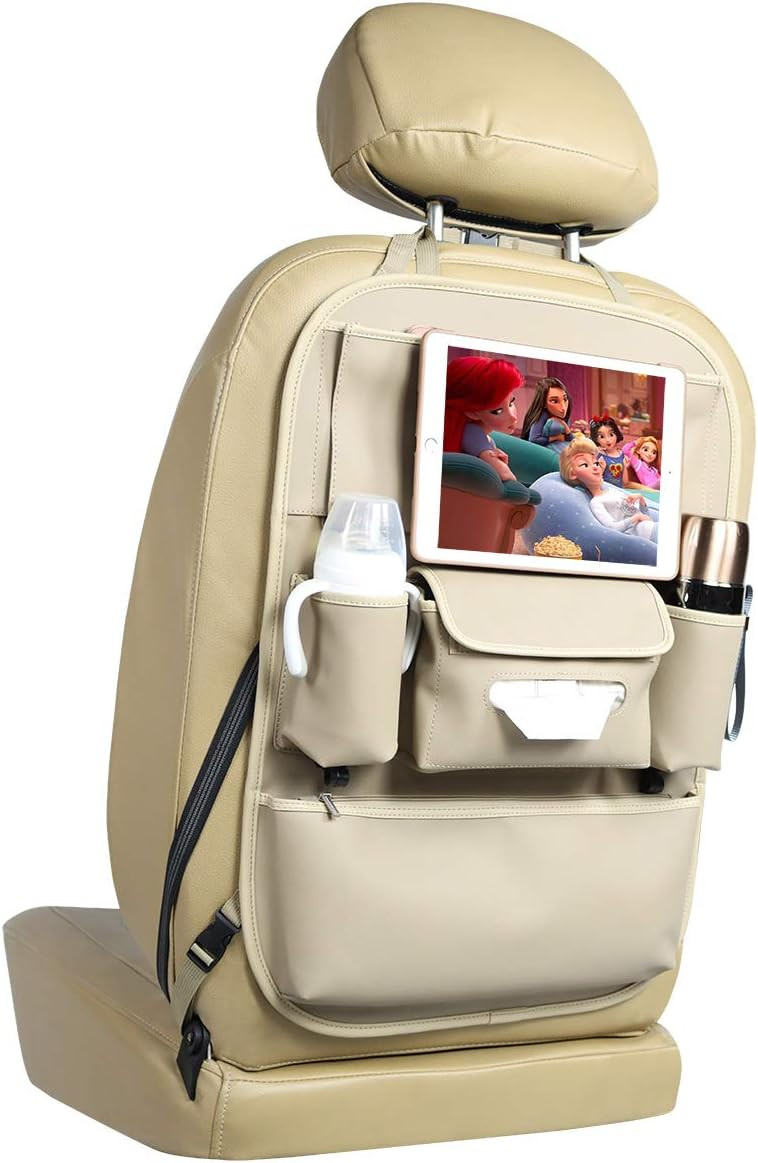 Viaviat Car Seat Organizers Waterproof Backseat Protector with Storage Pocket Large Leather Kick ... | Amazon (US)