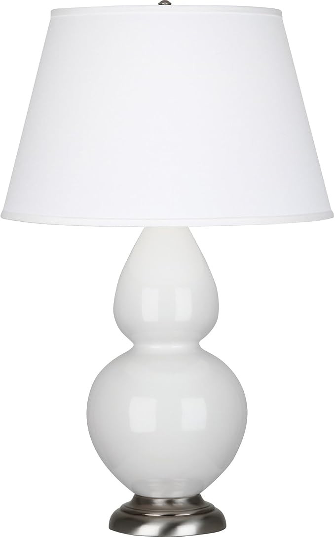 Robert Abbey 1670X Lamps with Pearl Dupioni Fabric Shades, Lily Glazed Ceramic/Antique Silver Fin... | Amazon (US)