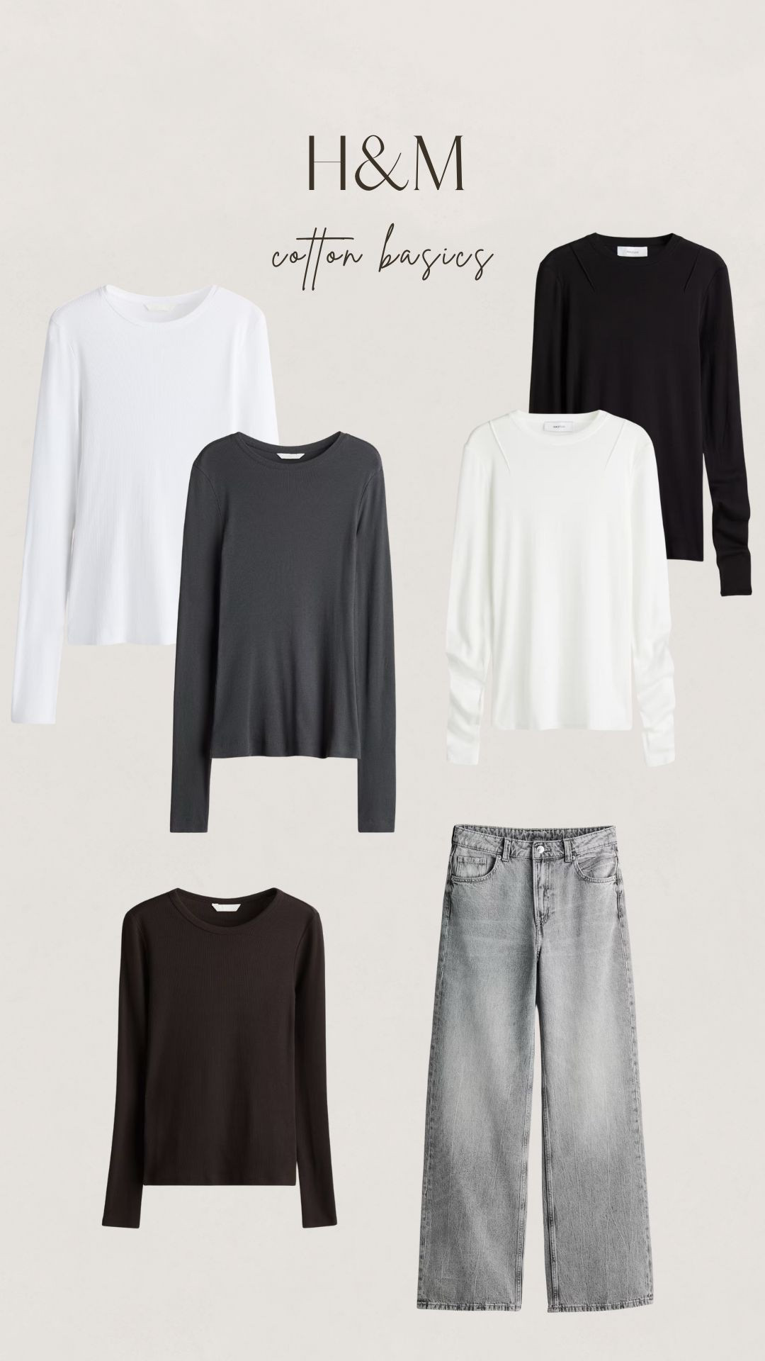 H&M cotton basics that won’t break the bank. 