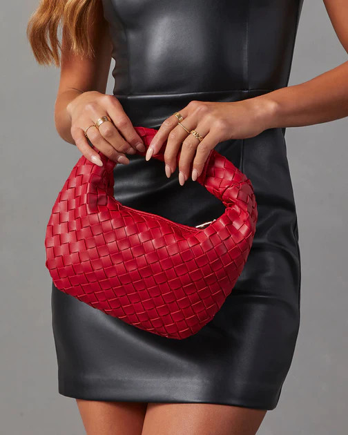Tierra Woven Knot Handbag - Red | VICI