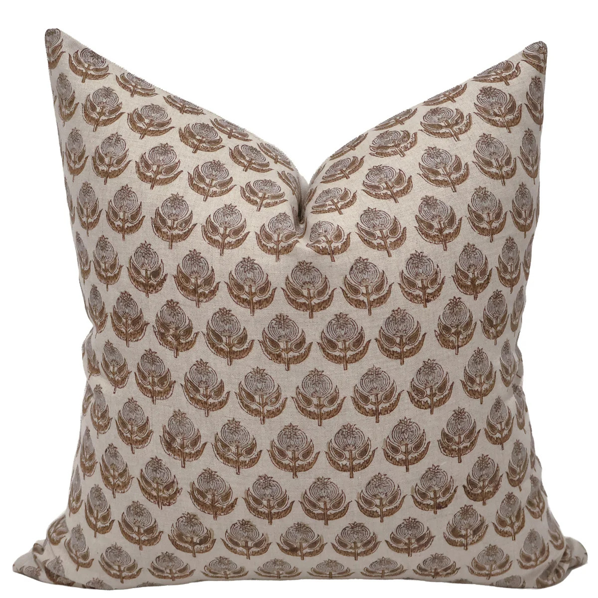 Heritage Bloom Block Print Pillow Cover | Hackner Home (US)
