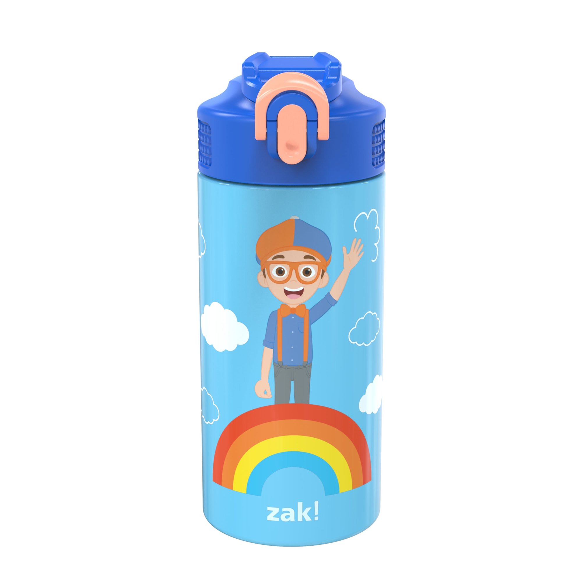 Zak Designs 14 oz Blippi Double Wall Vacuum Insulated Thermos Kids Water Bottle, 18/8 Stainless S... | Walmart (US)