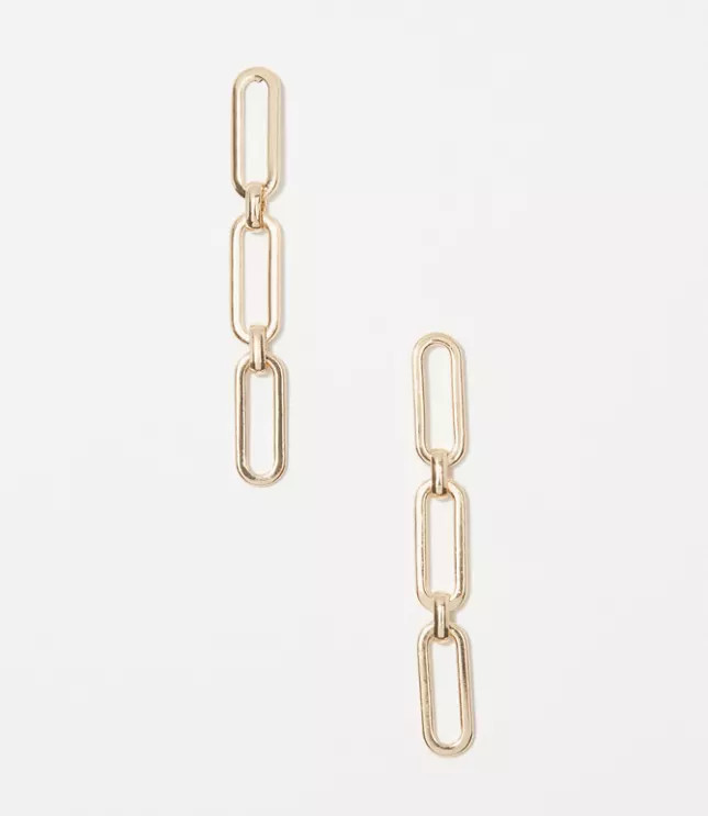 Chain Link Drop Earrings | LOFT