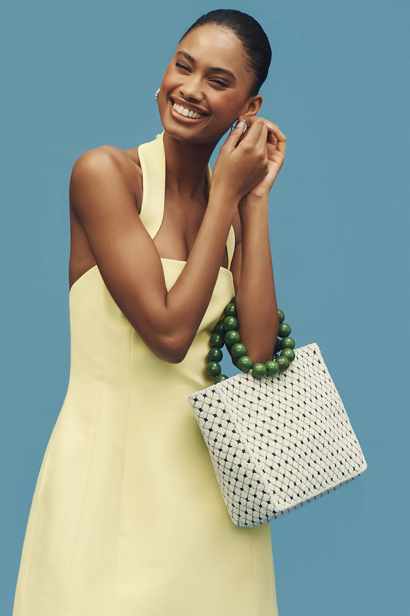 Wood Bead Bracelet Beaded Bag | Anthropologie (US)