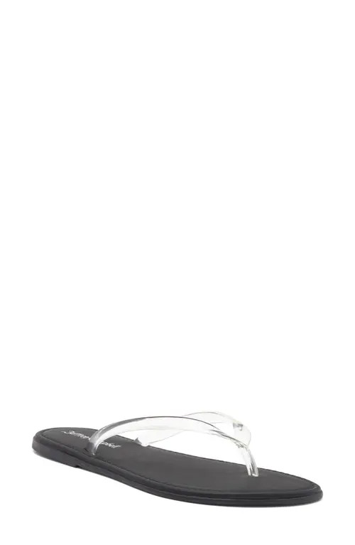 Jeffrey Campbell Beached Flip Flop in Clear Black at Nordstrom, Size 6 | Nordstrom