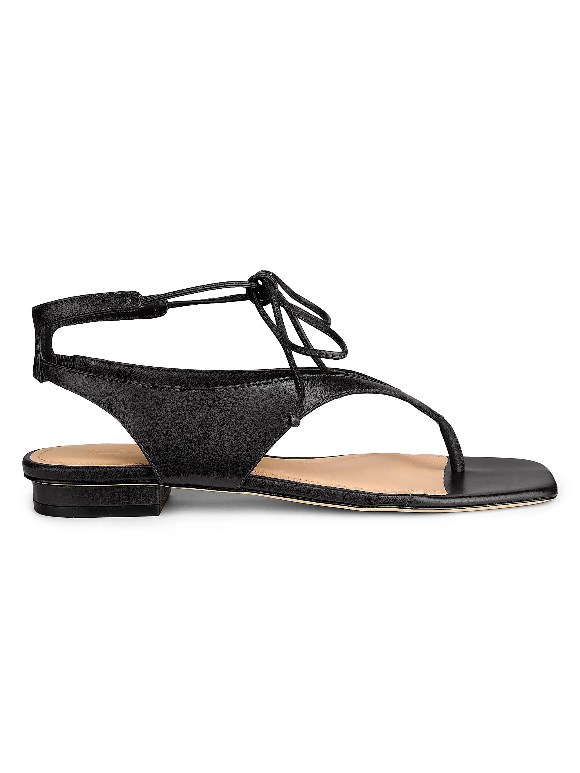 Leather Ankle-Wrap Sandals | Saks Fifth Avenue