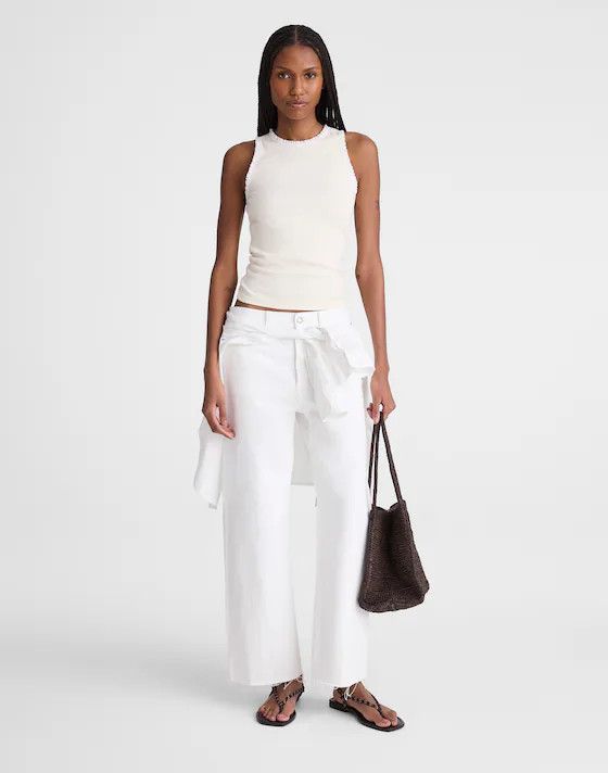 Lace-Trim Ribbed Tank | Madewell