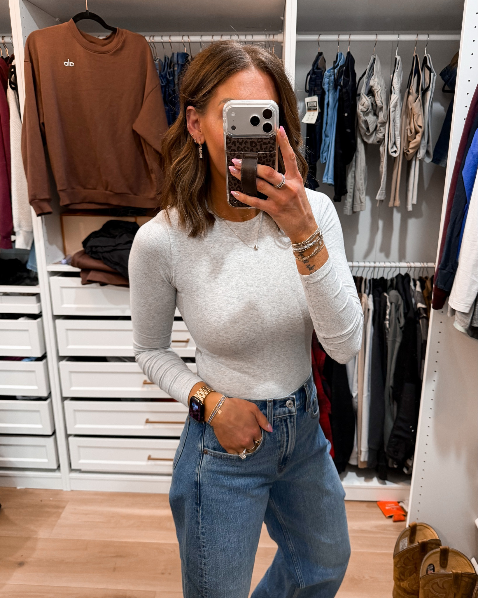 Bodysuit-small
Jeans-26L
MaryJanes- size down 1/2 

#LTKTall #LTKSaleAlert #LTKootd