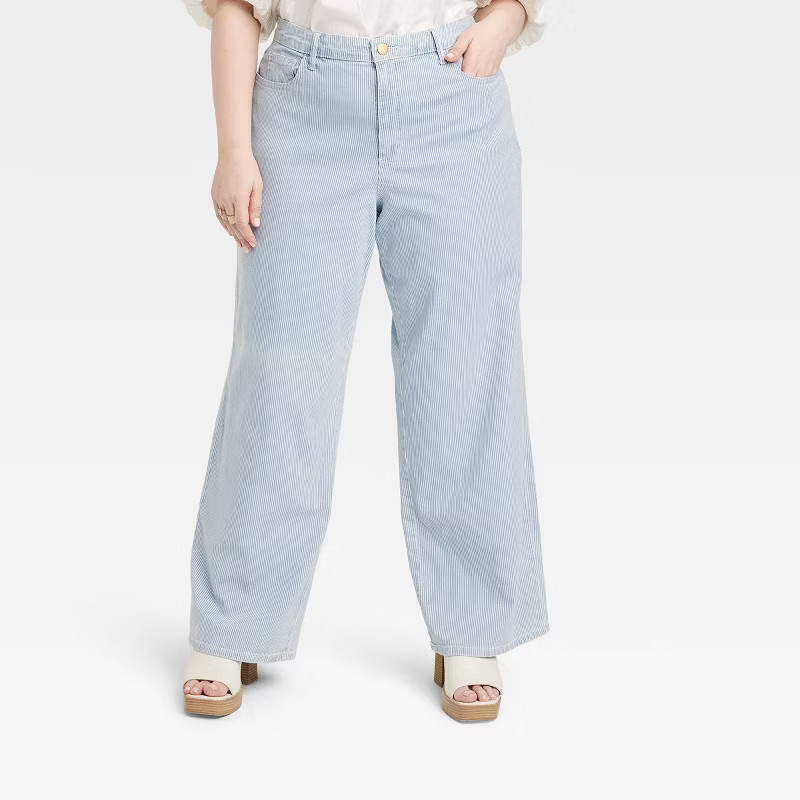 Women's High-Rise Wide Leg Jeans - Universal Thread™ Light Blue | Target