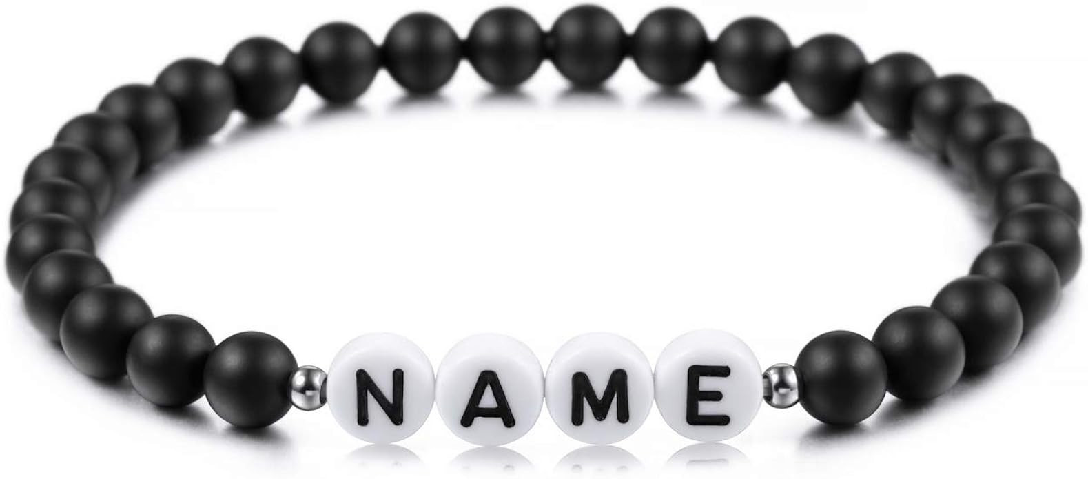 MeMeDIY Personalized Initial Bracelet Engraved Letter Bracelets for Boyfriend Girlfriends Couples... | Amazon (US)