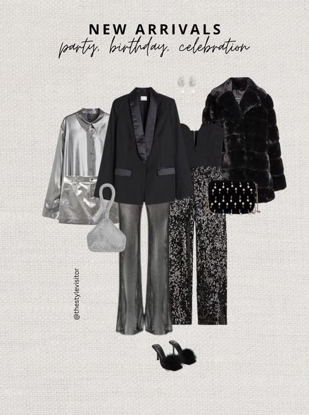 Party outfit ideas 🥂✨ Love the sheer mesh trousers + smoking blazer option. Also the sequin trousers + bandeau sweetheart necklined top is a stunning uniform that always works. I would size down on the top personally. The fabric is quite stretchy I’m wearing xs and I’m 75c. 

Read the size guide/size reviews to pick the right size.

Leave a 🖤 to favorite this post and come back later to shop

Silver shimmer shirt, silver mini skirt, mesh trousers, sequin trousers, party top, black faux fur coat, faux fur jacket 

#LTKSeasonal #LTKHoliday #LTKparties
