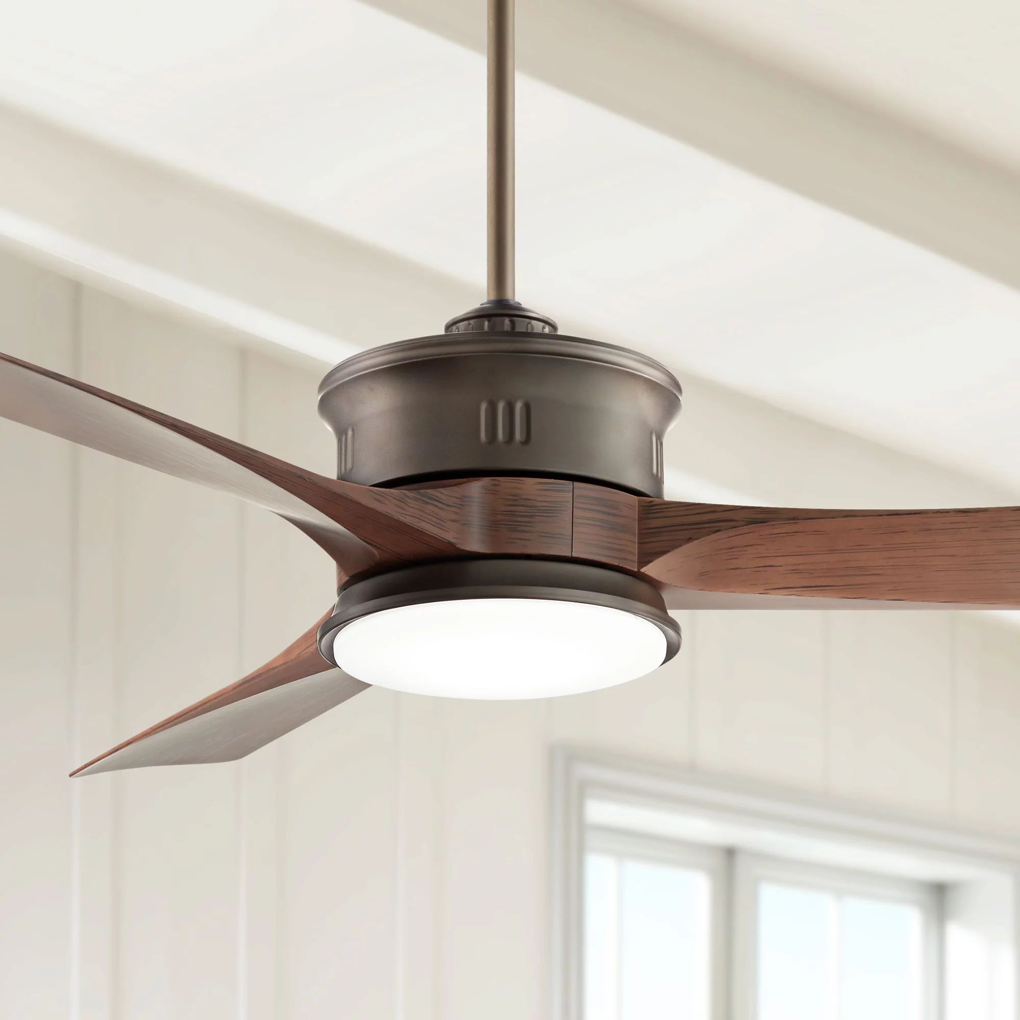 54" Casa Vieja Modern Indoor Outdoor Ceiling Fan with Light LED Dimmable Remote Emperial Bronze W... | Walmart (US)